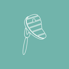Meat barbecue on a fork icon