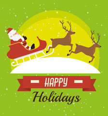 Merry christmas colorful card design