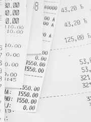 Fototapeta premium cash register receipts in a pile