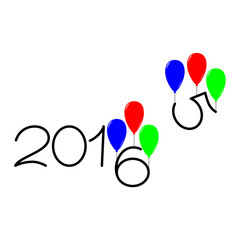 Happy new year 2015 and 2016 text design