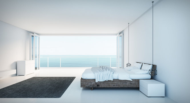 Minimal Bedroom on sea view