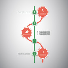 Infographic Concept - Flow Chart Design - Timeline