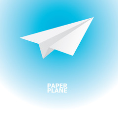 paper airplane in  sky