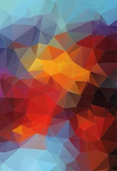 Poster Im Rahmen Abstract triangle flat colorful background © igor_shmel