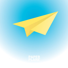 paper airplane in  sky