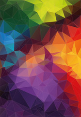 Abstract triangle mosaic colorful background