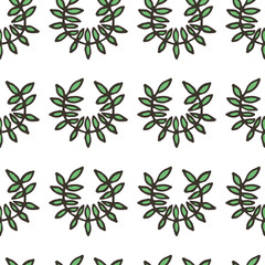Obraz na płótnie Canvas doodle greek ancient wreath seamless pattern