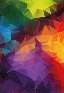 Abstract triangle mosaic colorful background