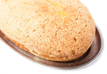 sponge cake isolated on a white background