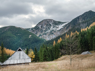 Old wooden shepherd's hut