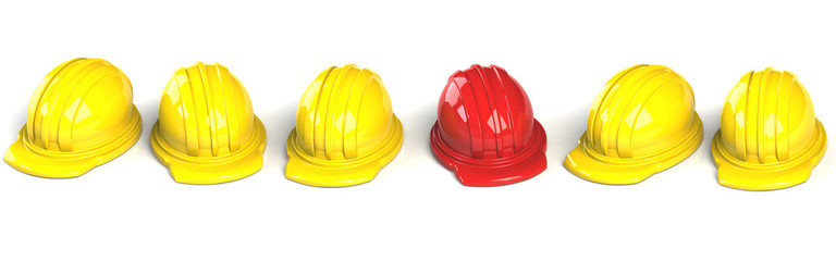 Fototapeta premium bauhelm rot