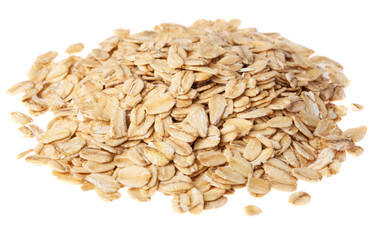 heap os oats on a white background