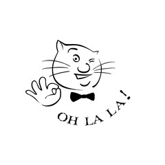 The cat says Oh La La !