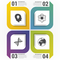 Modern squares. Infographic design template. Vector illustration