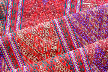 Thai silk fabric pattern