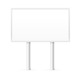 Blank urban advertising board template. Past your content on it