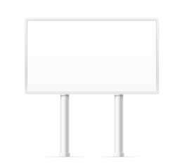 Obraz premium Blank urban advertising board template. Past your content on it