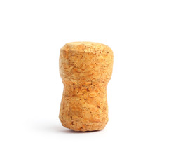 champagne cork isolated white background
