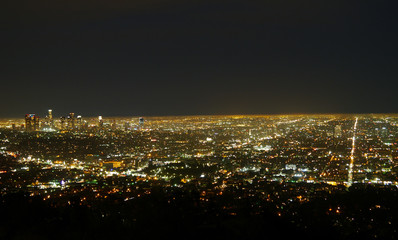 Fototapeta na wymiar Areal view of Los Angeles