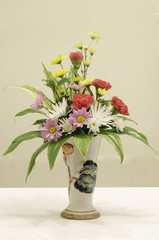 Flowers vase arranged for decoration