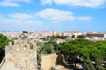 Fototapeta na wymiar View of Lisbon from Sao Jorge Castle, Portugal, Europe