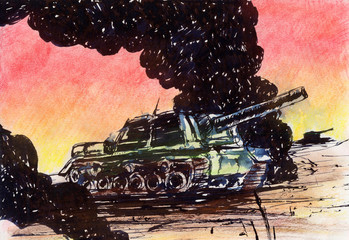 Sketch Soviet Tank