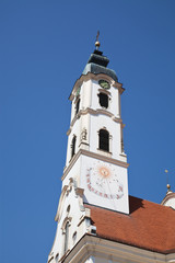 Baroque church in Steinhausen, Germany - the prettiest village church of the world.