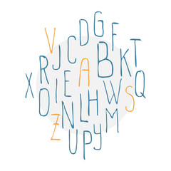 Hand drawn calligraphic font