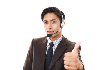 笑顔のオペレーター