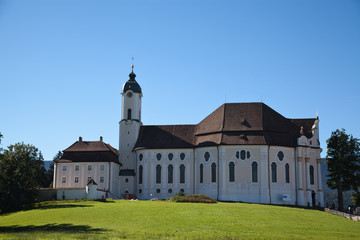 The Bavarian Wieskirche is one of the most famous places of pilgrimage in Germany.
