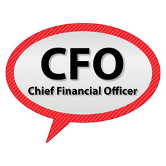 CFO word speech bubble