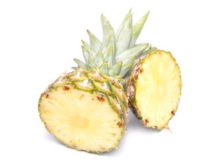 pineapple slices isolated on white background