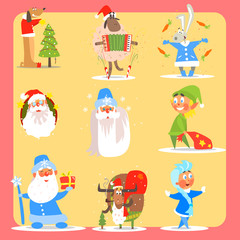 Christmas Icon Set. Vector Illustration Collection