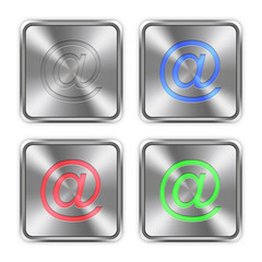 Color email steel buttons