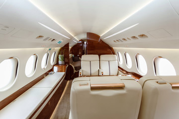 Luxury interior aircraft business aviation