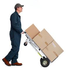 Delivery man with pacages.
