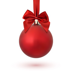 Red Christmas decoration ball.
