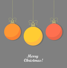 Christmas baubles vector