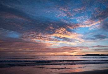 Fototapeta na wymiar Sunset at Beach, Krabi Thailand