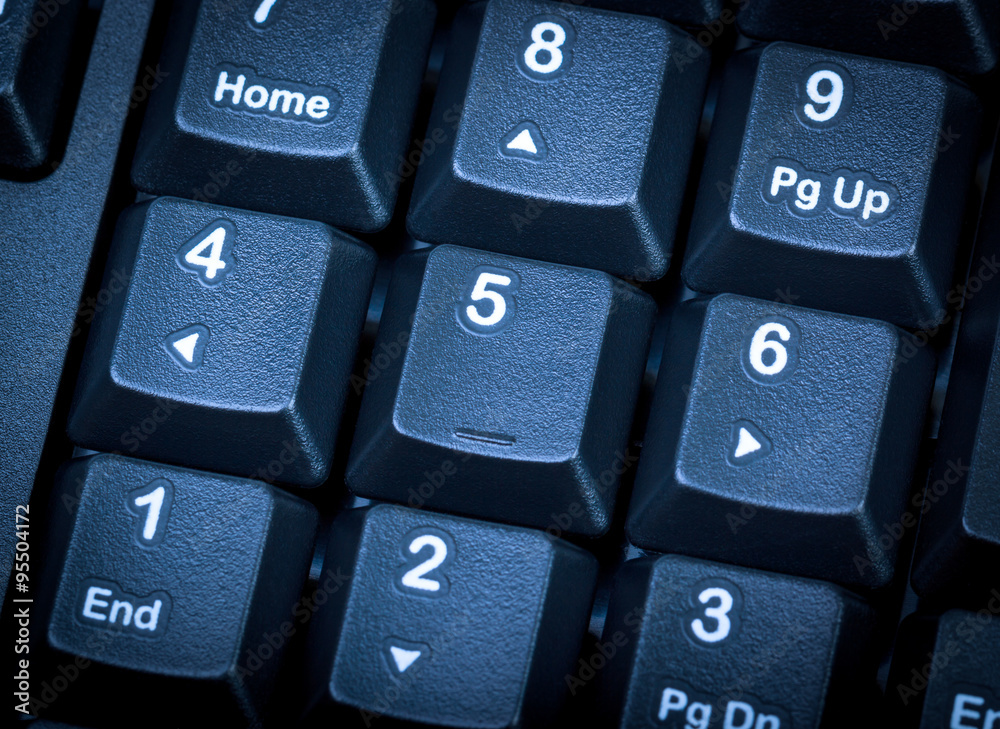 Fototapete electronic collection - numeric keypad on the computer keyboard.
