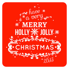 Fototapeta na wymiar Merry christmas card wishes, typography vector