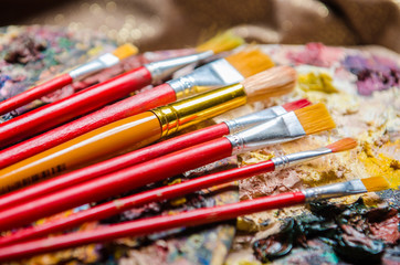 Obraz premium Artist palette in art concept