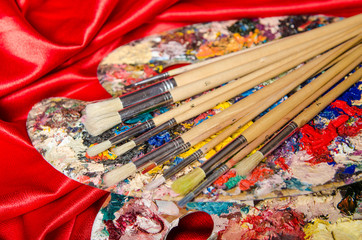 Obraz premium Artist palette in art concept