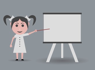 happy girl doll display