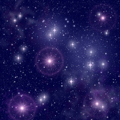 Fototapeta na wymiar Bright stars in deep space