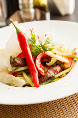 salad with meat