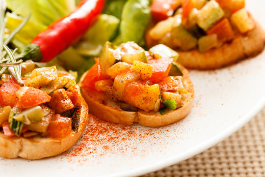 bruschetta with vegetables