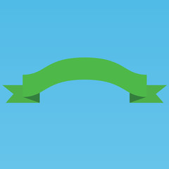 Green ribbon banner