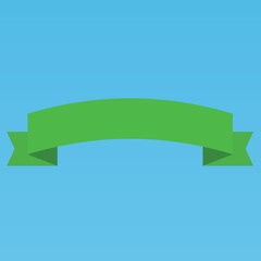 Green ribbon banner