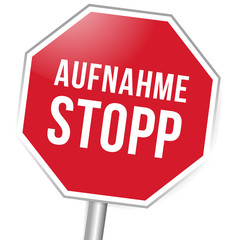 Aufnahme Stopp Verkehrszeichen Stop Zeichen 